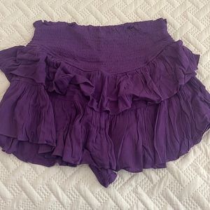 Purple ruffle skort